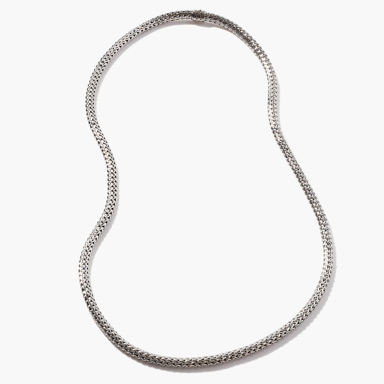 John Hardy 7.45mm Classic Chain Silver Necklace closed