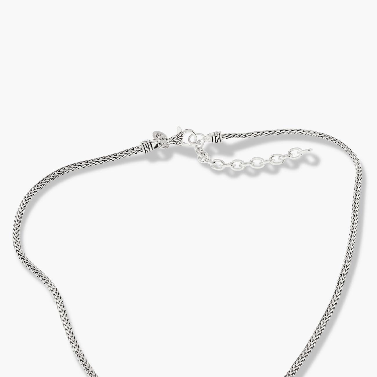 John Hardy Manah Diamond Heart Interlocking Classic Chain Necklace Clasp