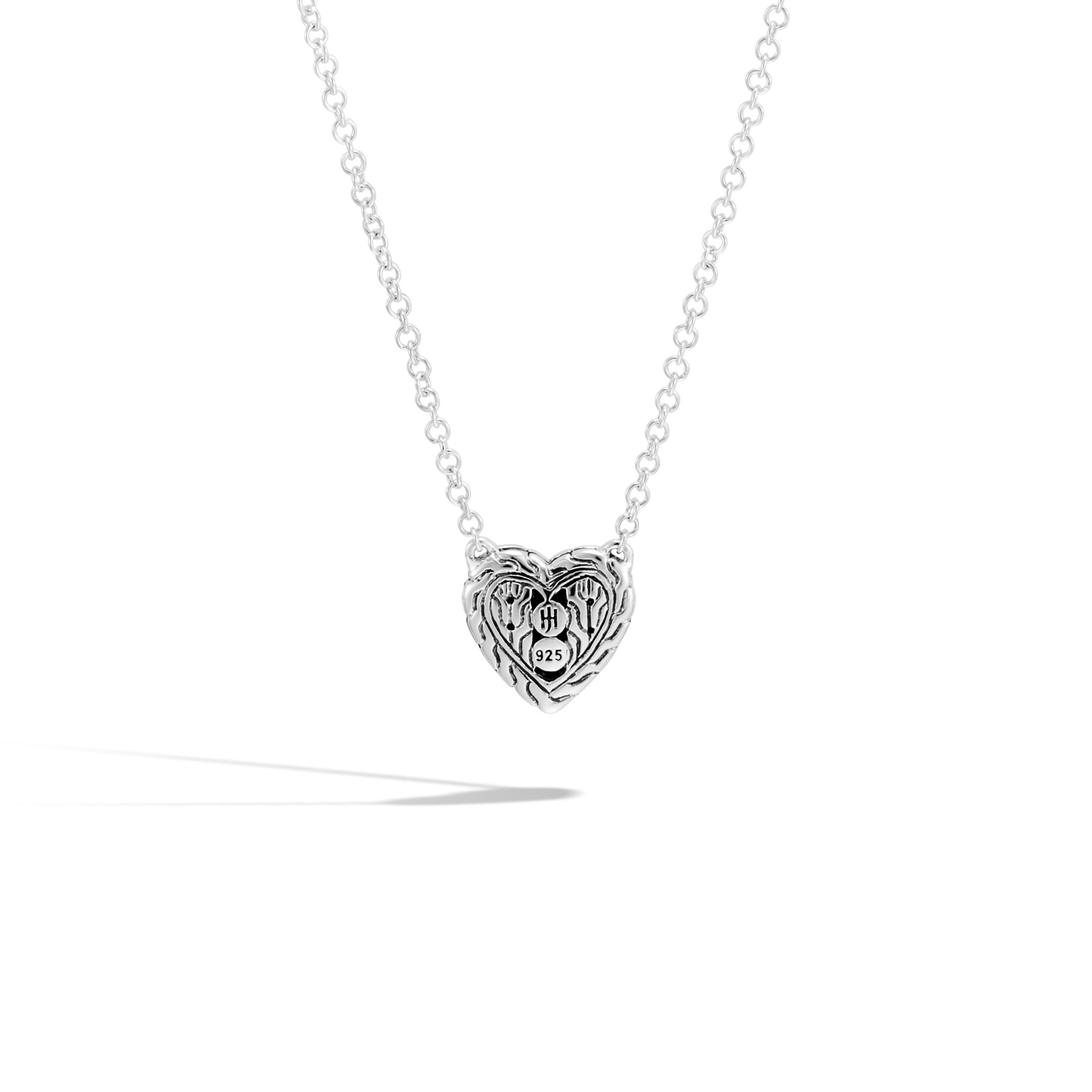 John Hardy Classic Chain Diamond Heart Necklace back view