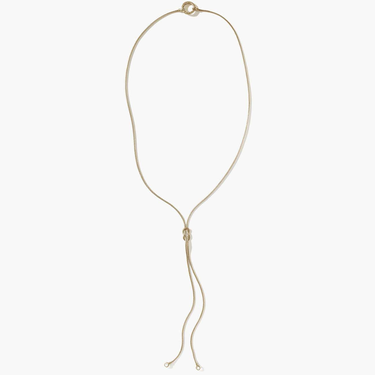 Manah Gold love knot chain Side