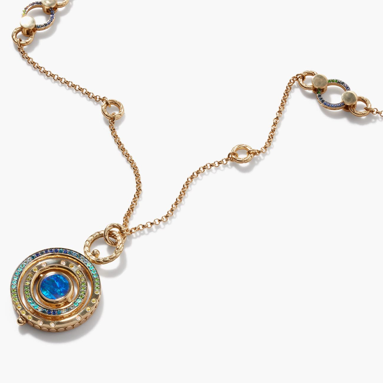 John Hardy Moon Door Opal 18K Gold Necklace full