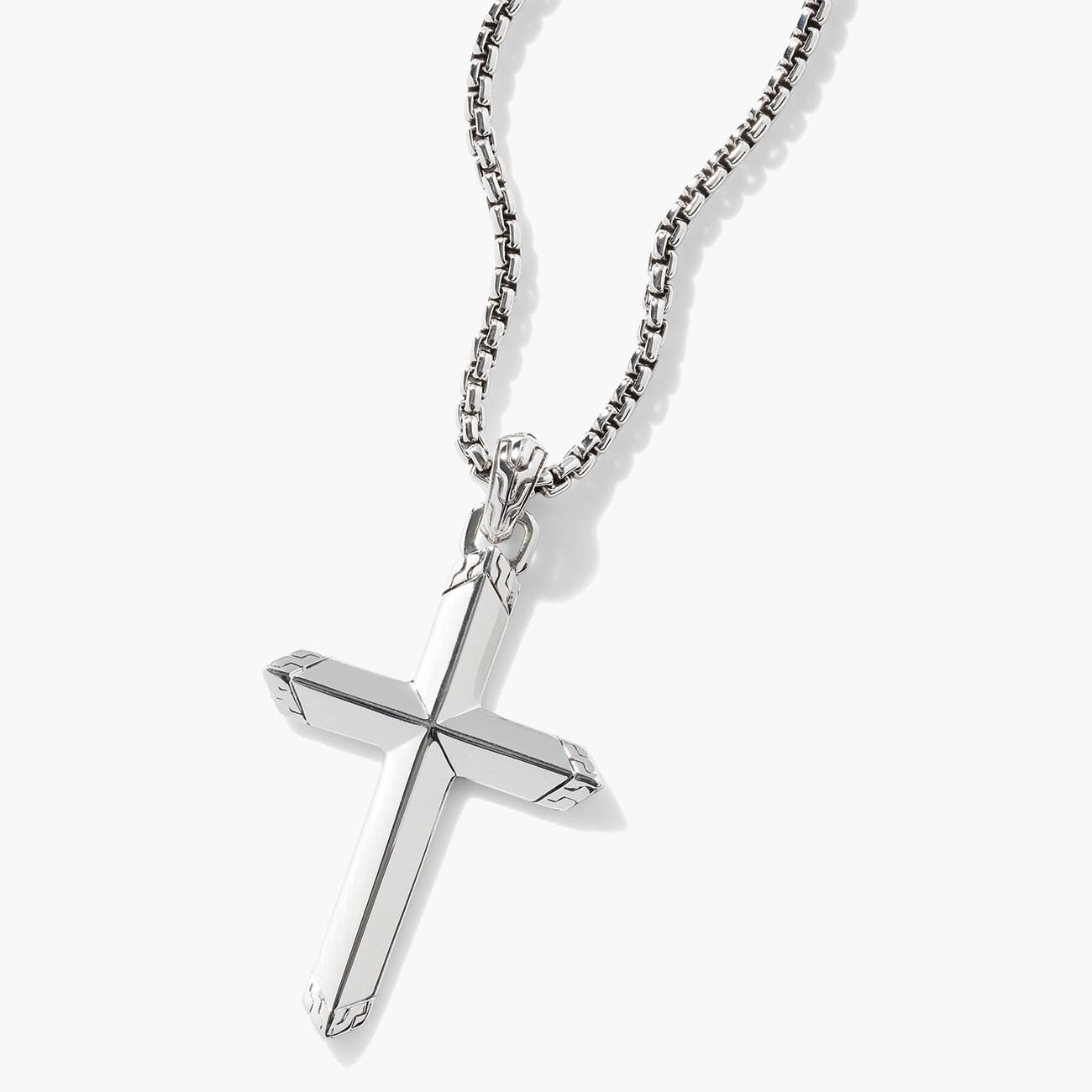 John Hardy Classic Chain Silver Cross Necklace