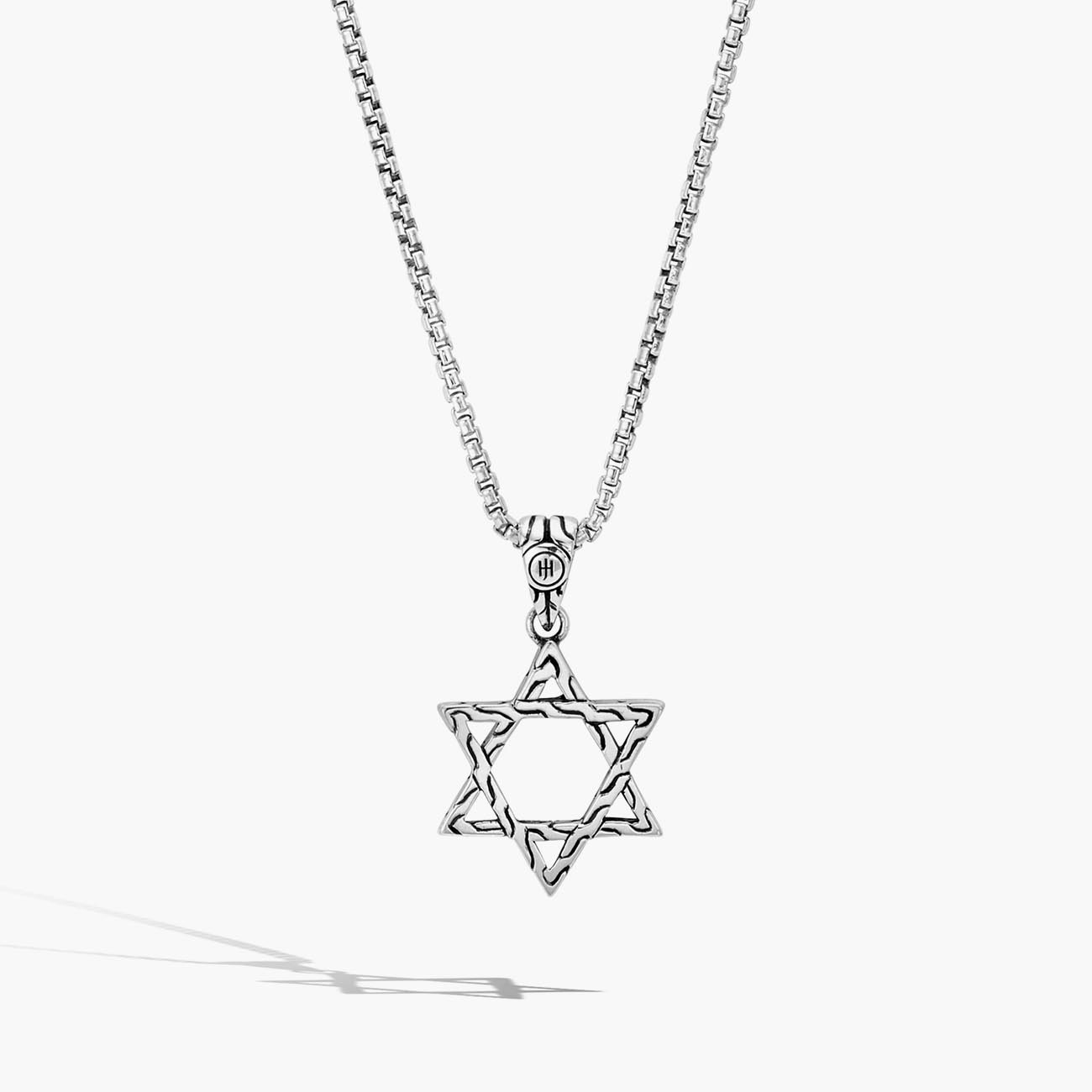 John Hardy Classic Chain Silver Star of David Pendant Necklace Back