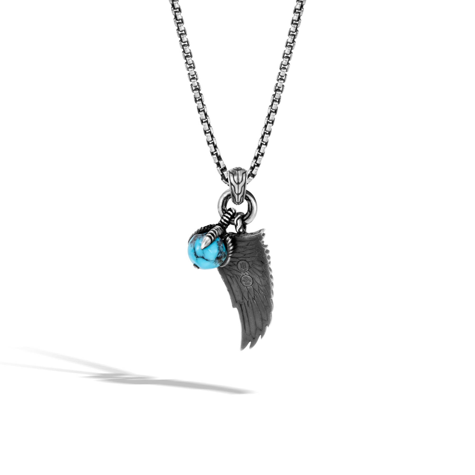 John Hardy Legends Eagle Wing Turquoise Necklace back view