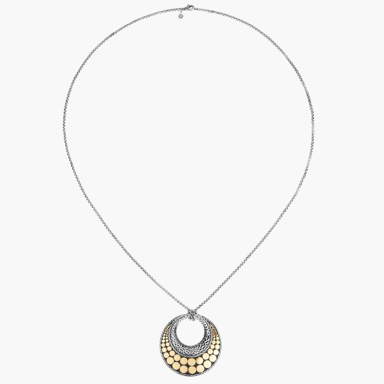John Hardy Dot Two Tone Circle Necklace full necklace