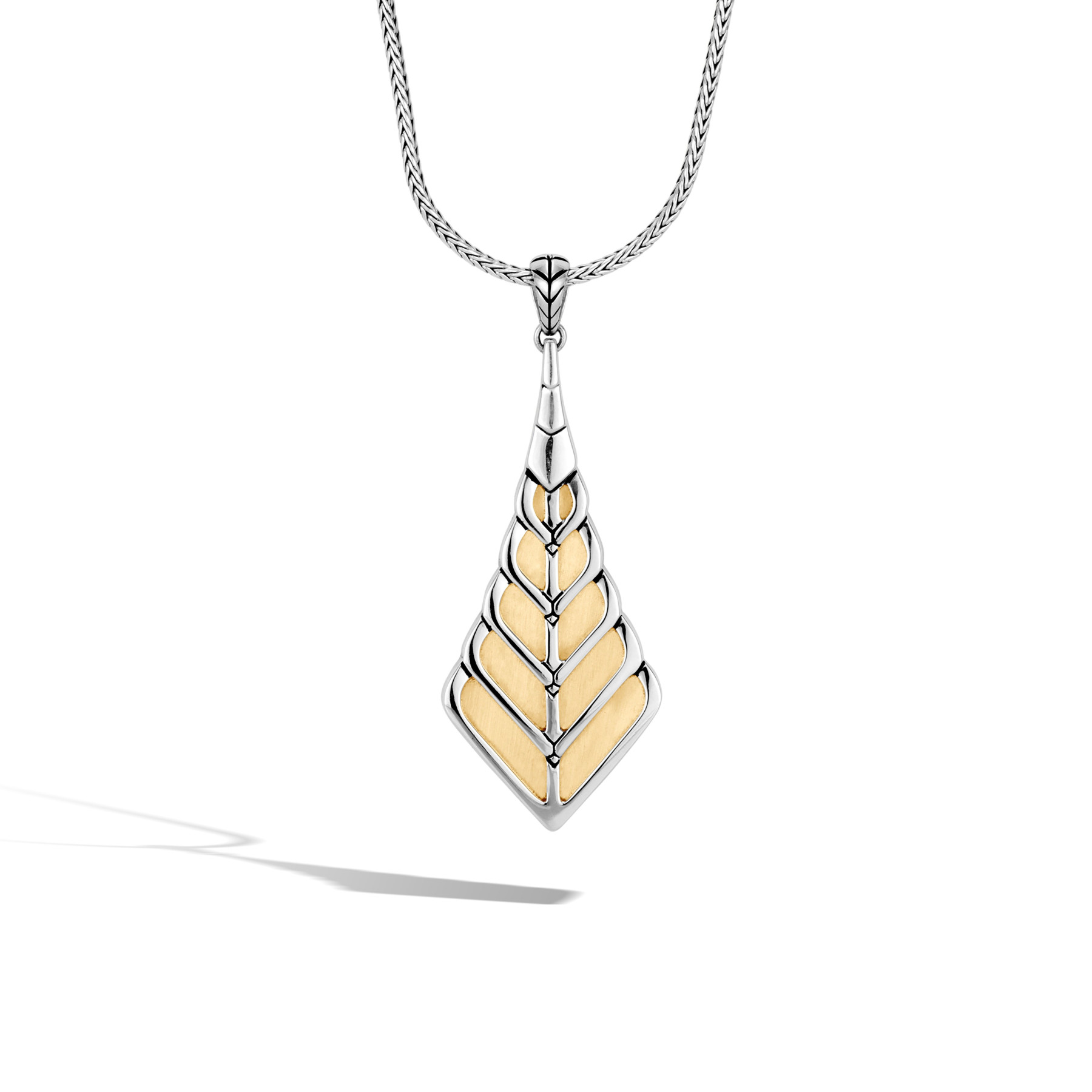 John Hardy Modern Chain Two-Tone Foxtail Necklace 