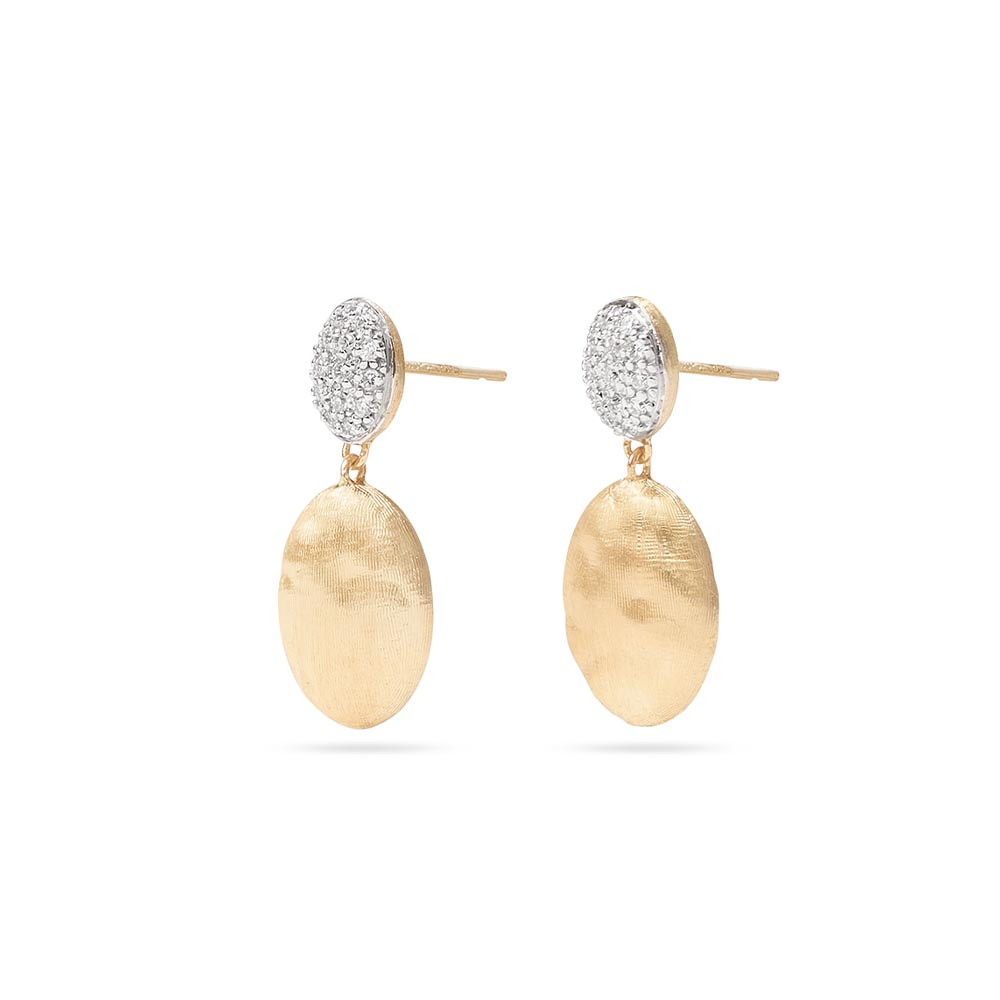 Marco Bicego Siviglia 18kt Yellow Gold Diamond Earrings Angle