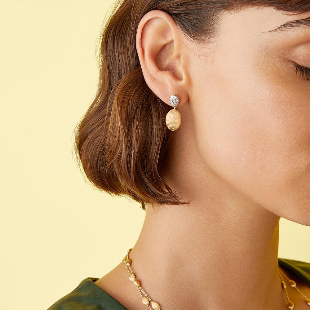 Marco Bicego Siviglia 18kt Yellow Gold Diamond Earrings  Lifestyle Model