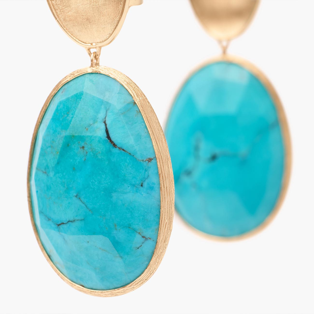 Turquoise Drop Earrings Closeup