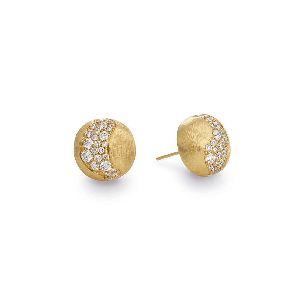 Marco Bicego Yellow Gold Africa Constellation Diamond Stud Earrings