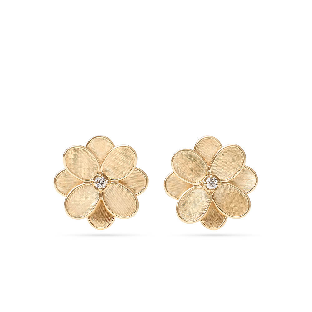 Marco Bicego Petali Diamond Flower Stud Earrings