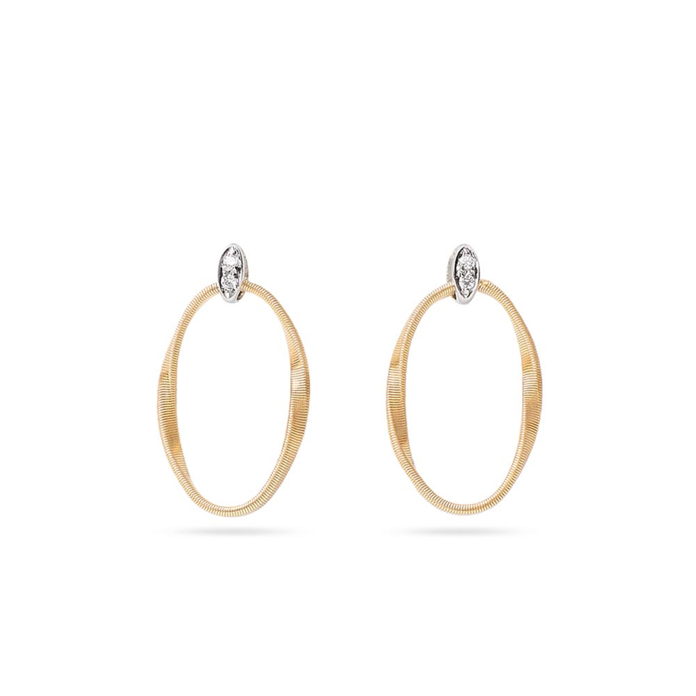 Marco Bicego Marrakech Onde Gold and Diamond Earrings