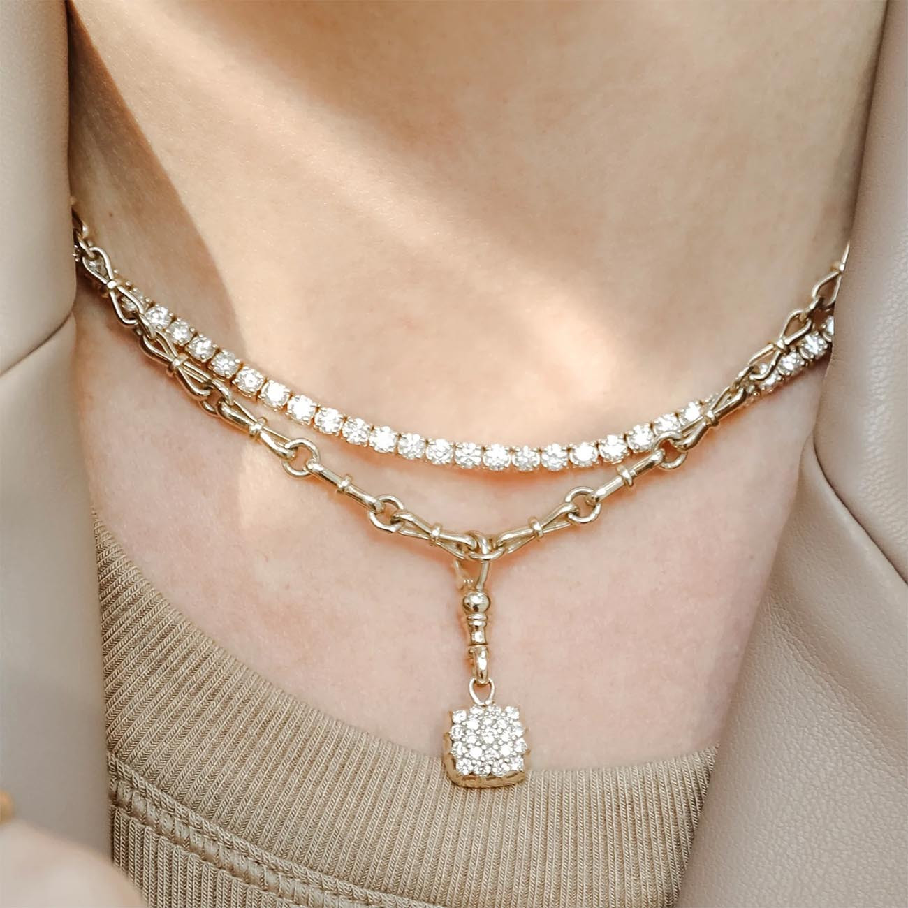 White Gold Diamond Trilogy Necklace Joy | Messika 07030-WG