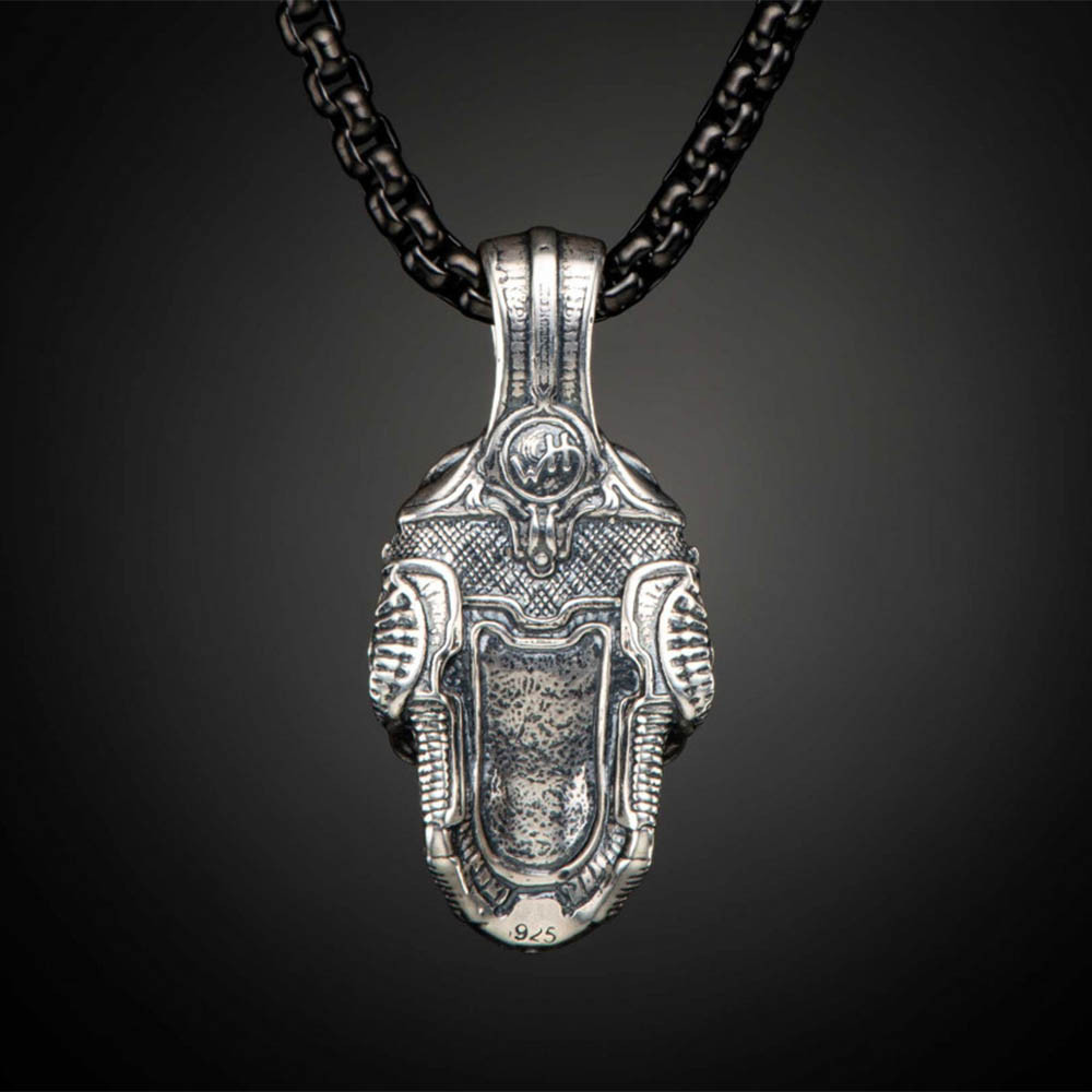 William Henry Skull Necklace Back View