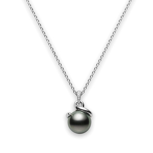 single pearl necklace white gold