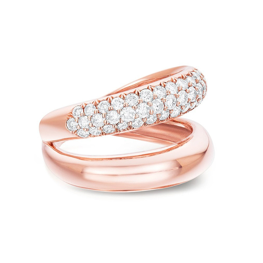 Carbon & Hyde Gemini Rose Gold Diamond Ring Side View
