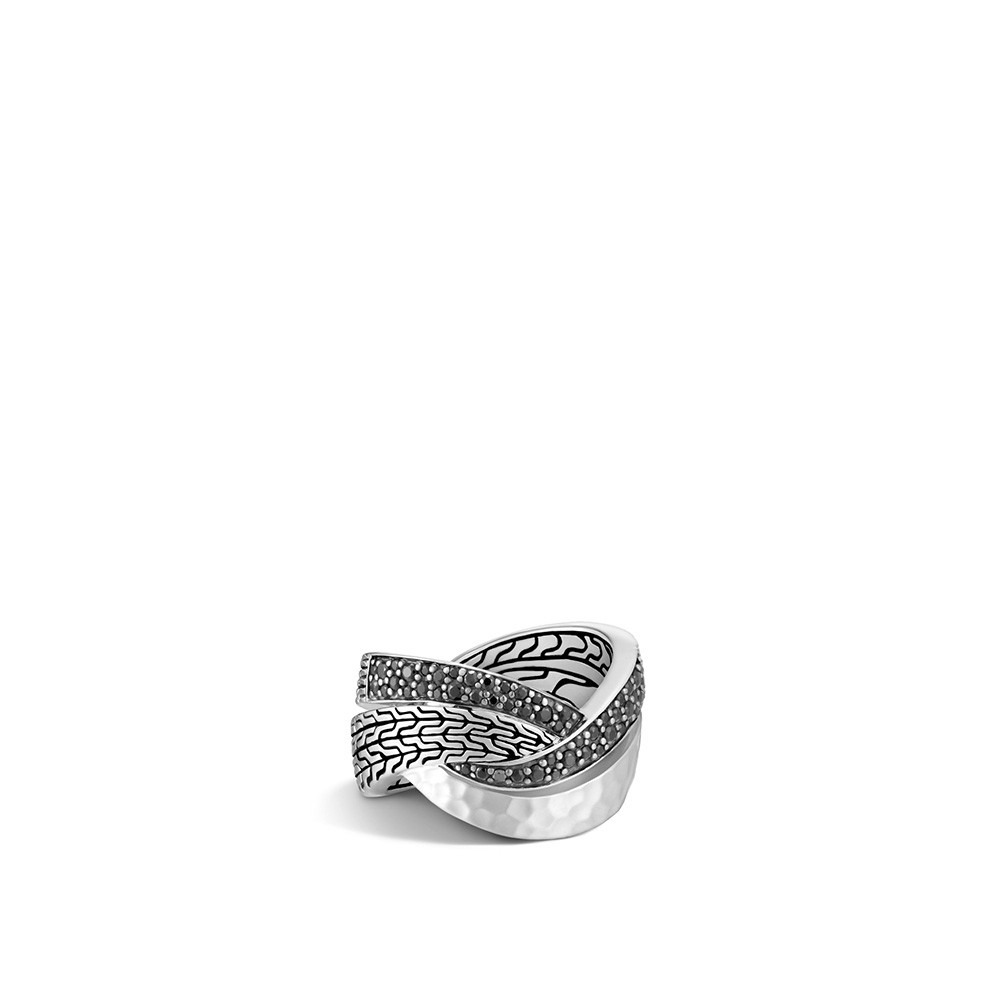John Hardy Classic Chain Hammered Silver Twisted Band 