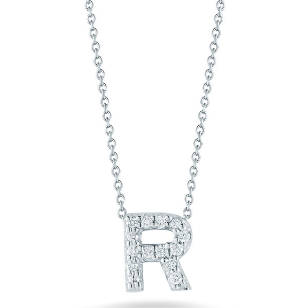18K Gold Dipped Jeweled Initial R Necklace Letter R Dainty Necklace  Personalized Necklace Gold Dip Necklace Gift Idea Handmade - Etsy