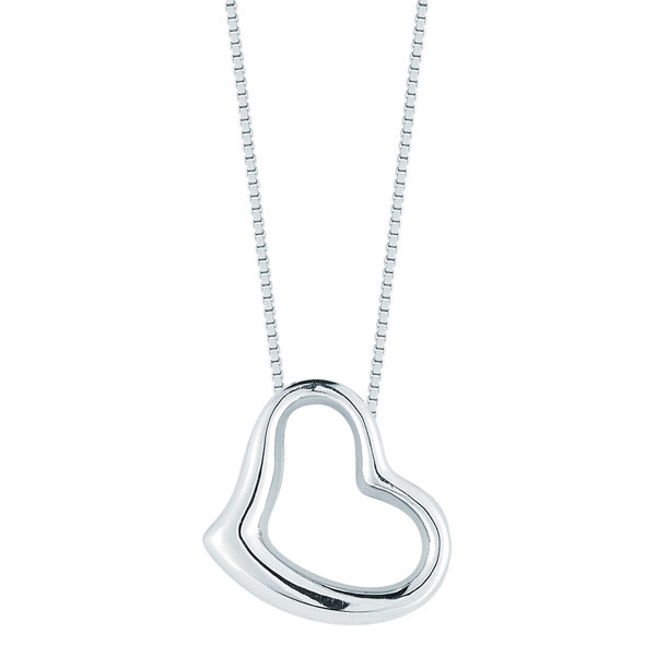 Heart 18Kt White Gold Necklace 