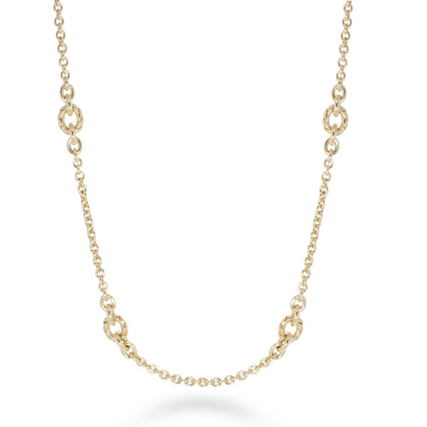 Roberto Coin Yellow Gold 4 Station Necklace