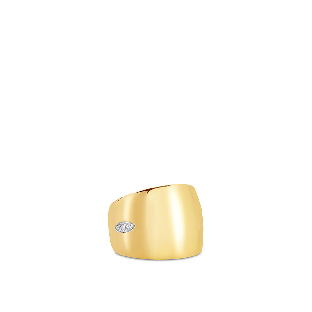 Roberto Coin Golden Gate Wide Diamond Ring 