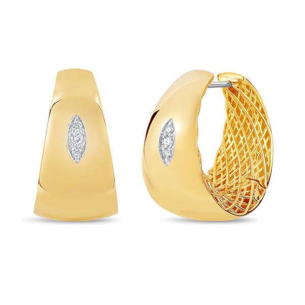 Roberto Coin Golden Gate Diamond Earrings