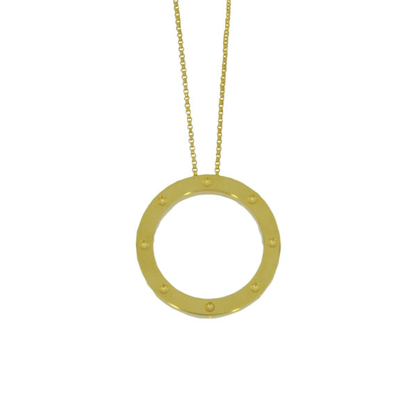 Roberto Coin Pois Mois Circle Pendant Necklace