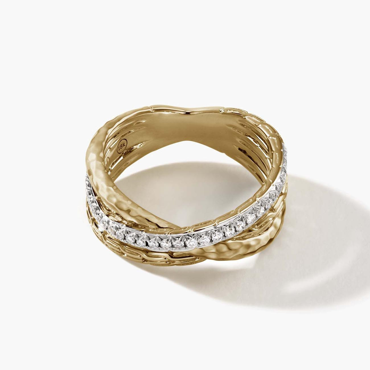 Palu Gold Crossover Ring Front