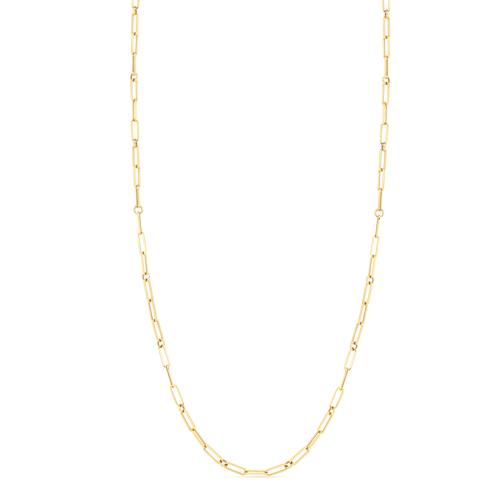 Roberto Coin Link Necklace in 18K Yellow Gold main view