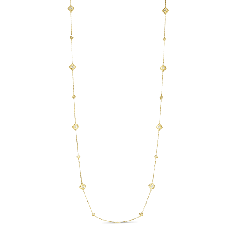 Roberto Coin Palazzo Ducale Diamond Station Necklace full view