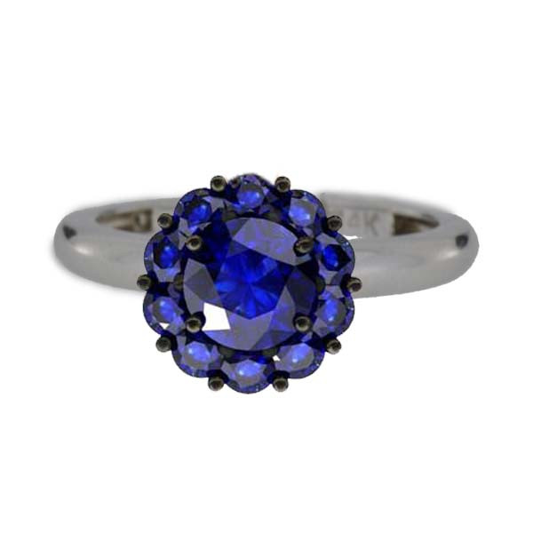 Color My Life Sapphire Ring in White Gold