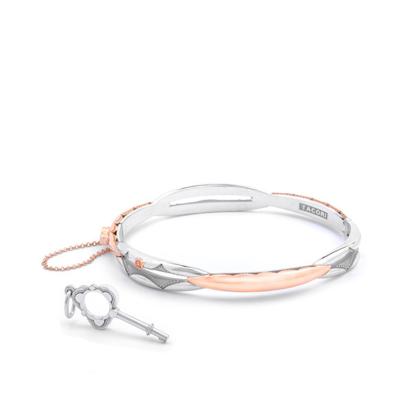 Tacori Silver & Rose Gold Oval Promise Bracelet