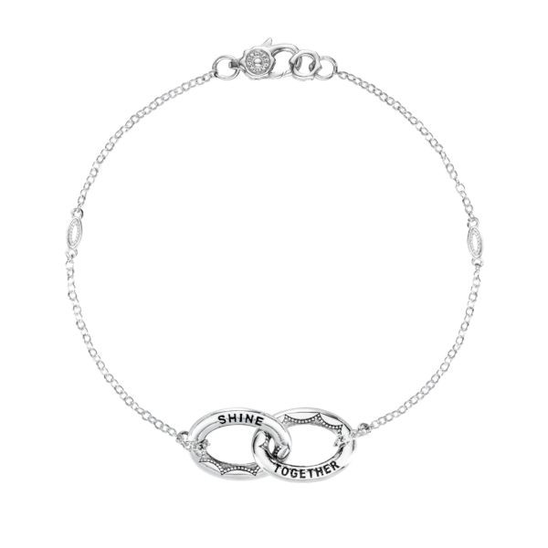Tiffany & Co 1837 Sterling Silver & Rubedo Interlocking Circles Chain  Bracelet - | eBay