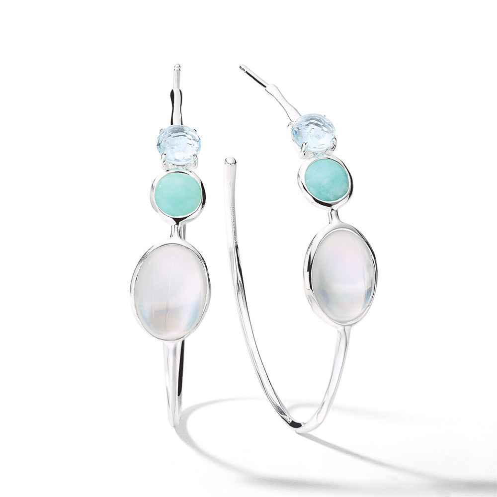 Ippolita Rock Candy Luce 3 Stone Hoop Earrings