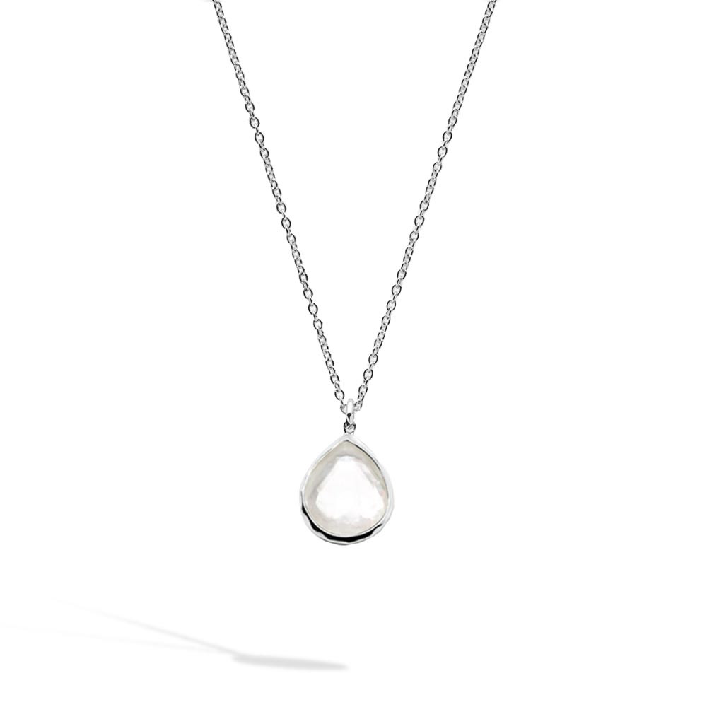Aquamarine Teardrop Necklace White Topaz Sterling Silver | Kay