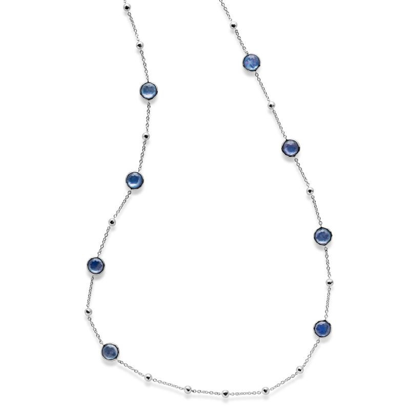 IPPOLITA Silver Lollipop Blue Gemstone Station Necklace