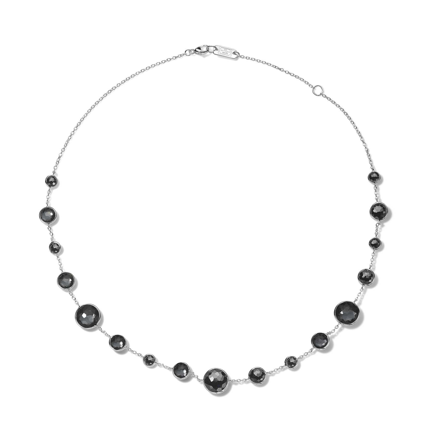 Ippolita Lollipop Lollitini Short Black Gemstone Necklace in Sterling Silver main view