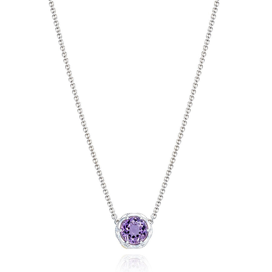 Tacori Amethyst Crescent Lilac Blossoms Necklace
