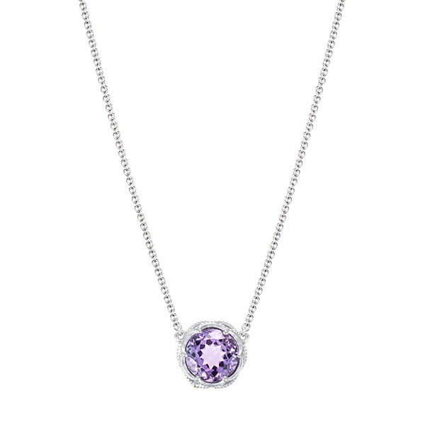 Tacori Amethyst Lilac Blossoms Pendant Station Necklace