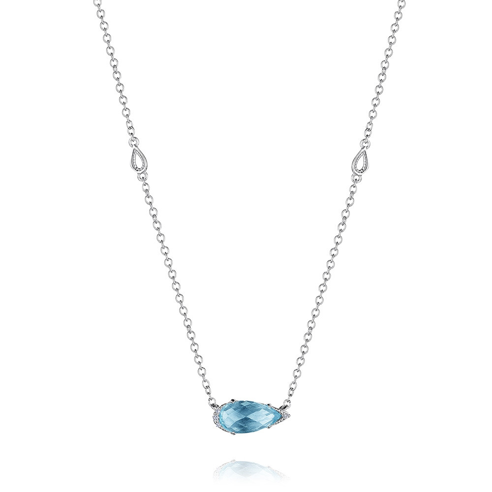 Tacori Pear Sky Blue Topaz & Diamond Horizon Shine Necklace