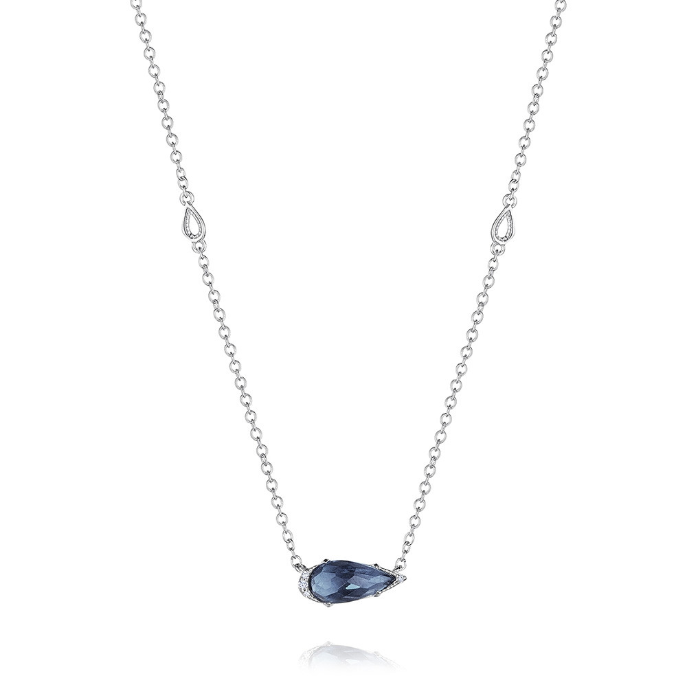 Tacori Horizon Shine London Blue Topaz Pear Pendant Necklace