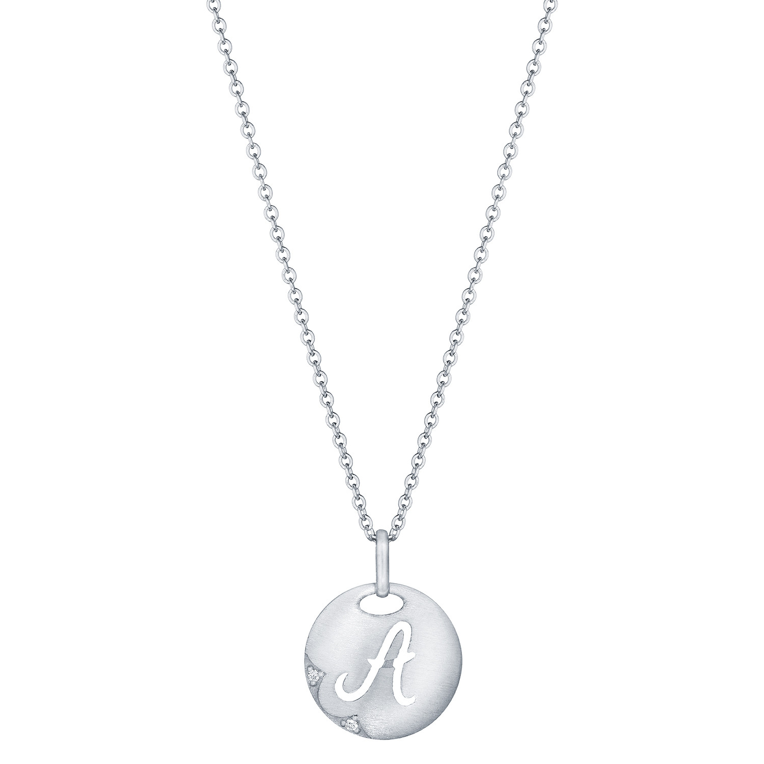 Tacori Love Letters Initial A Necklace in Sterling Silver