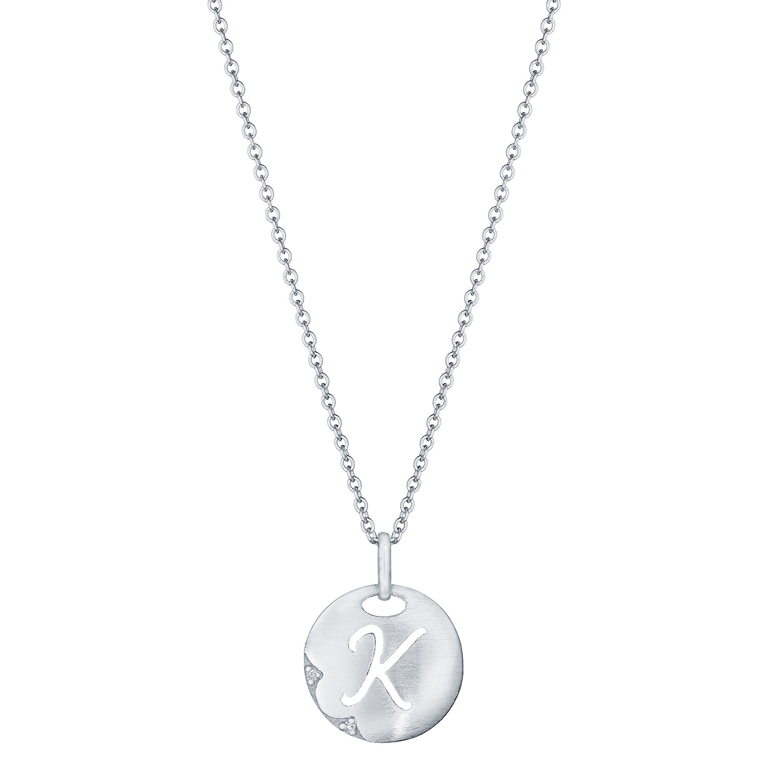 Tacori Love Letters Initial K Necklace in Sterling Silver