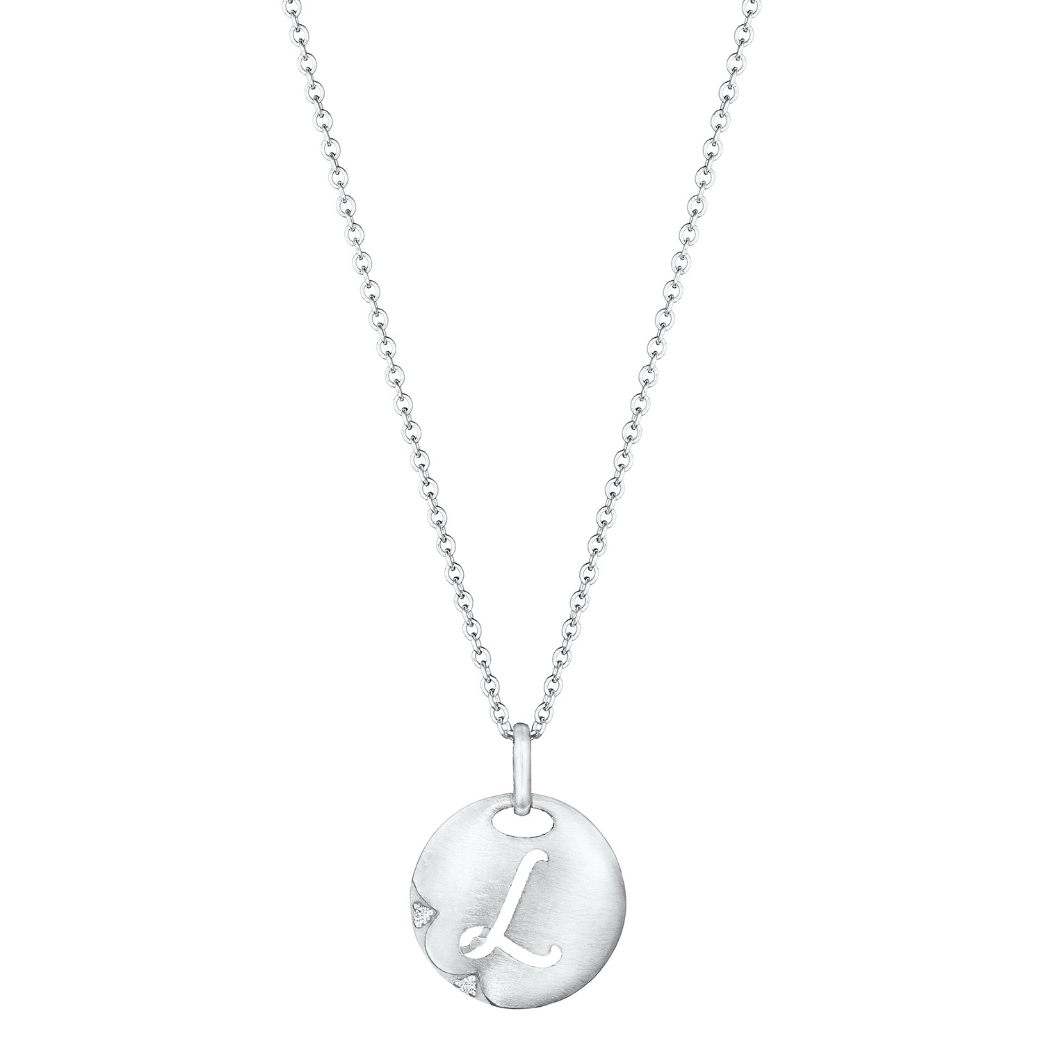 Tacori Love Letters Initial L Necklace in Sterling Silver