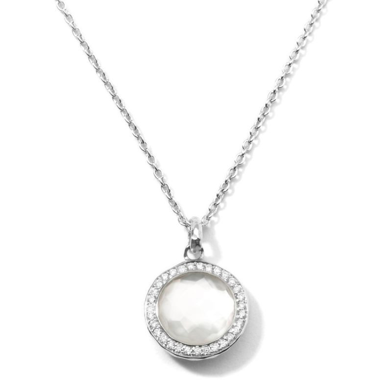 IPPOLITA Silver Lollipop Pearl and Diamond Round Necklace