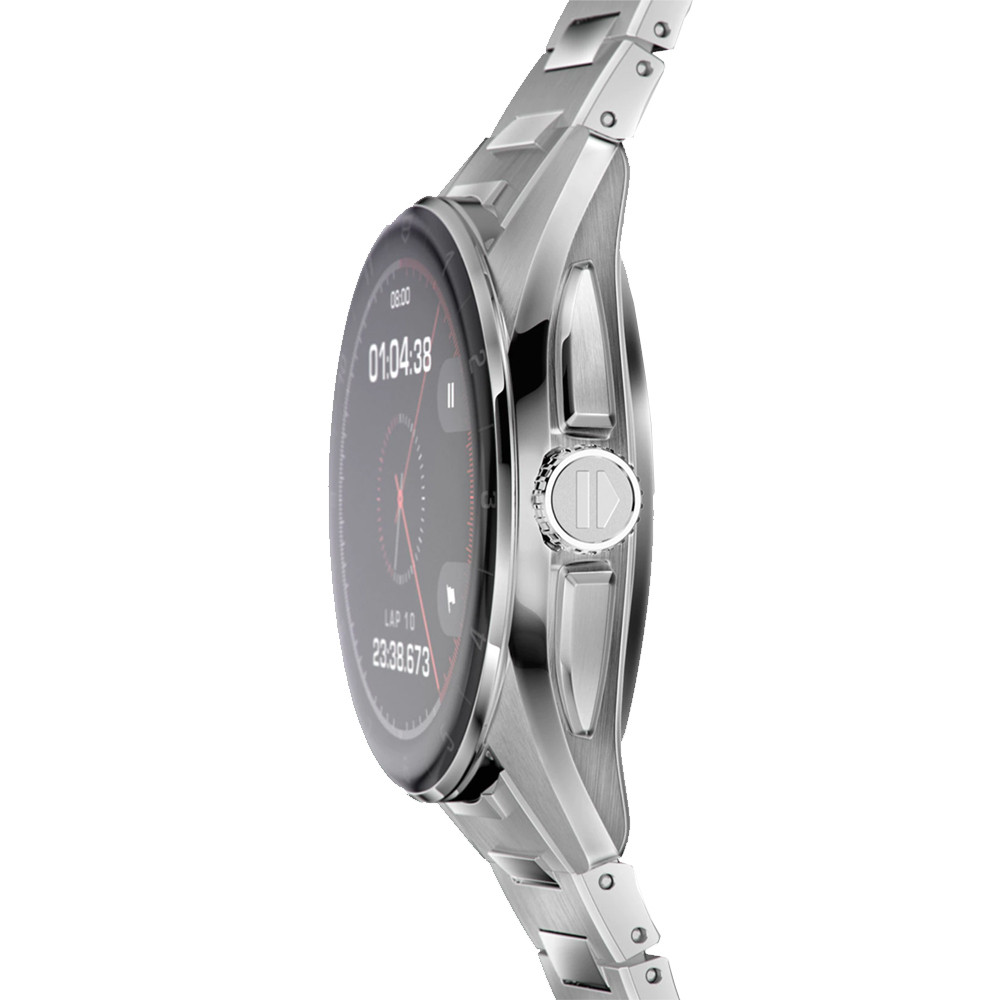 TAG Heuer Connected E4 45mm Steel Smartwatch profile view