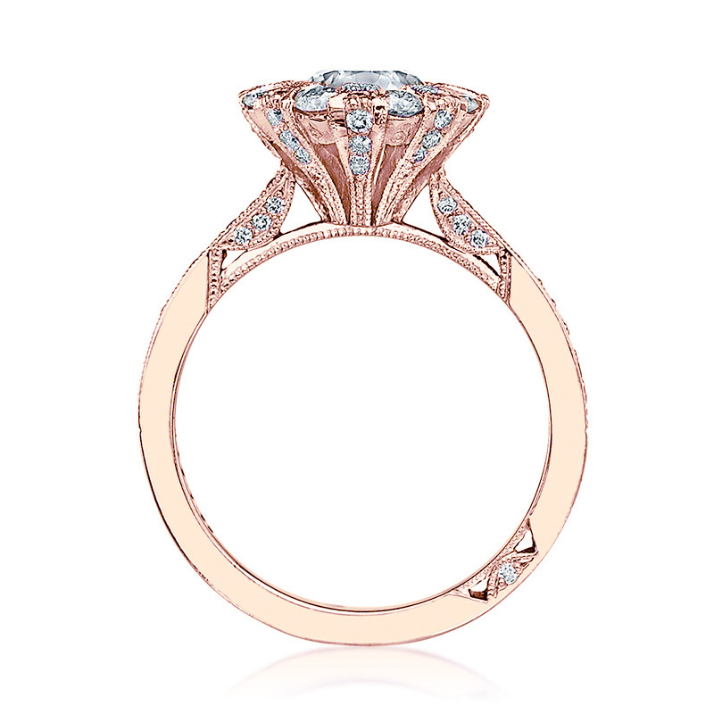 Tacori 2642RD5.5 Rose Gold Bloom Engagement Ring Simply Tacori Setting Edge View