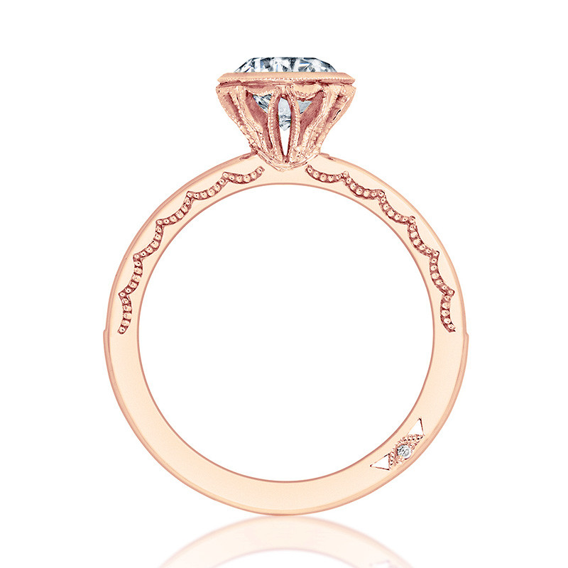 Tacori 301-25RD7-25 Channel Set Rose Gold Engagement Starlit Setting Edge View