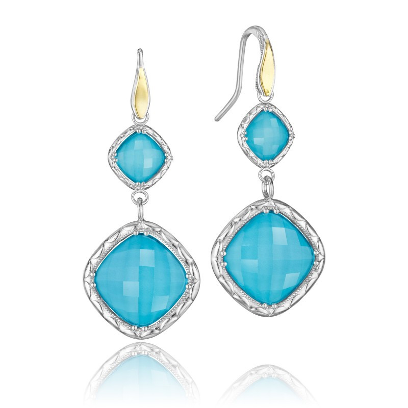 Tacori Sterling Silver Barbados Blue earrings