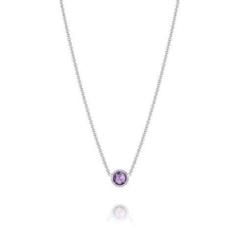 Tacori Sterling Silver Lilac Blossoms Purple Amethyst Pendant Necklace